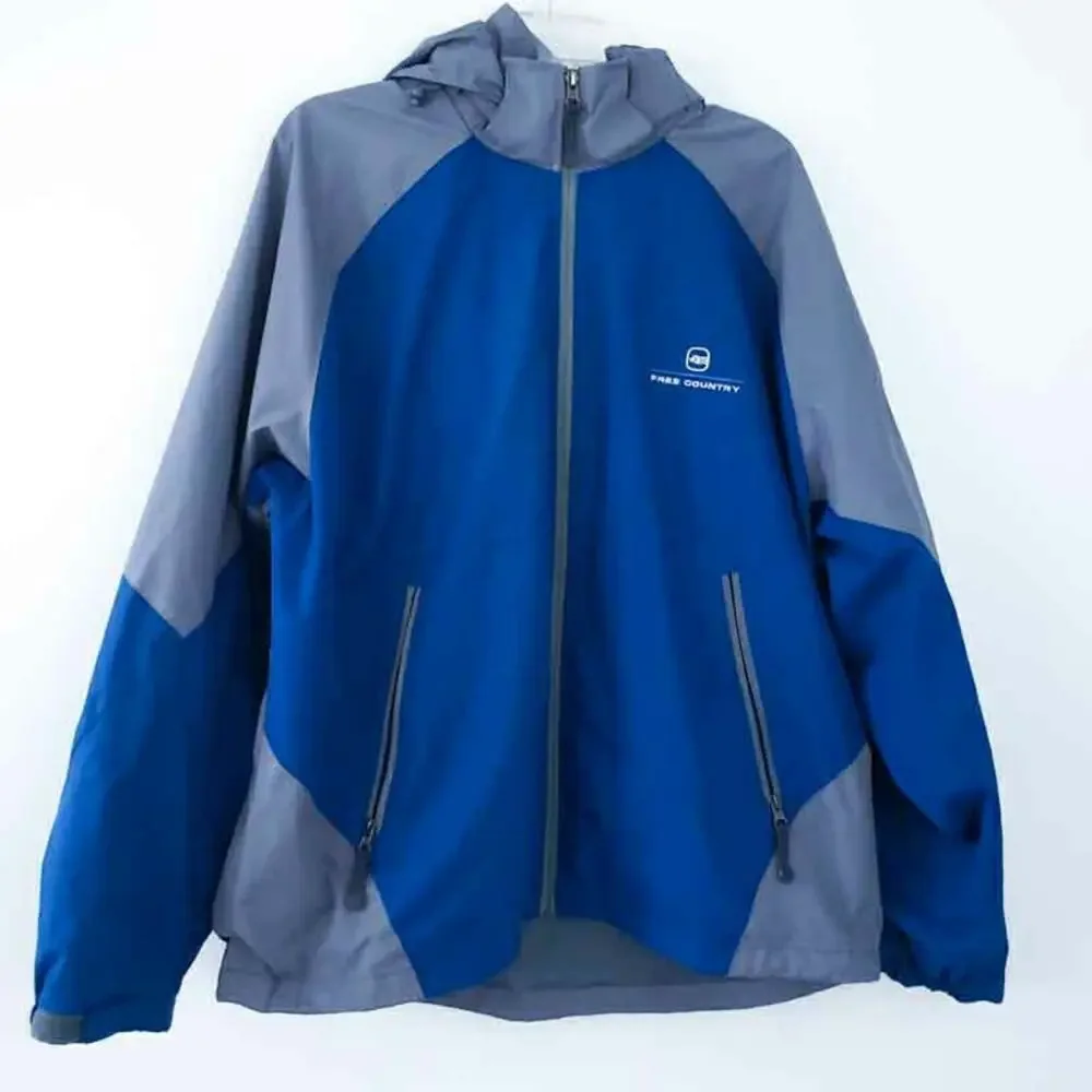 Free Country Windbreaker Jacket Hooded Soft Shell Men XXL Zip Up Pockets